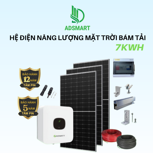 Gói Hệ Thống Điện Mặt Trời 7 KWp (Giảm 2-3 triệu/tháng)